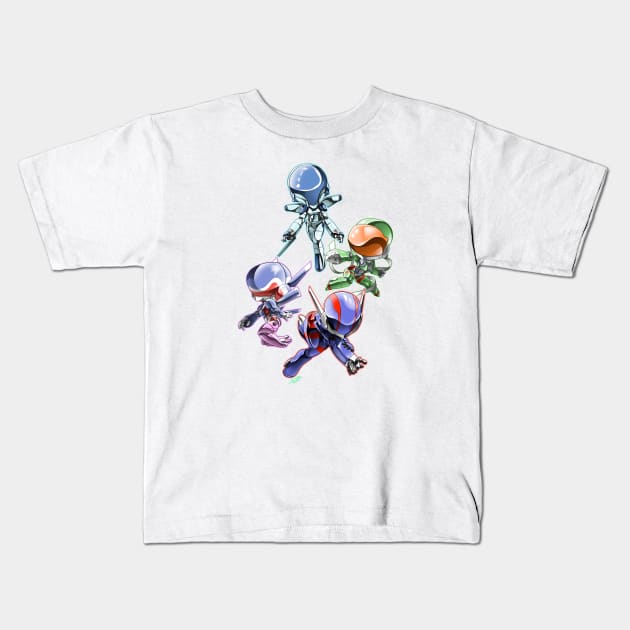 Asplenia Studios Knight Sabers (visors down) Kids T-Shirt by AspleniaStudios